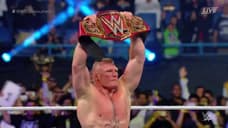 Brock Lesnar Defeats Braun Strowman To Become The New Universal Champion At CROWN JEWEL