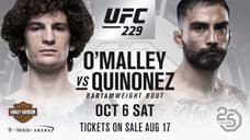 Sean O'Malley Pulled From Fight At UFC 229 After Testing Positive For Banned Substance