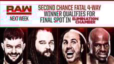 The Final Men's ELIMINATION CHAMBER Spot Will Be Decided Next Week In A Second Chance Fatal 4-Way Match