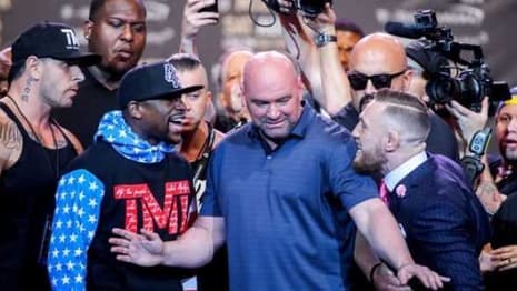 Dana White And Jerry The King Lawler Participate In A Prowrestling Segment At The BEALE STREET BRAWL