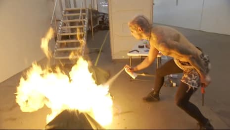 Darby Allin Sets Jon Moxley On Fire, PAC Returns During Coffin Match At AEW All Out