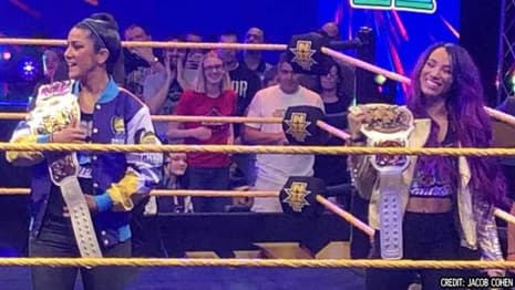 Newly Crowned WWE Women's Tag-Team Champions Bayley & Sasha Banks Show Up At NXT Tapings