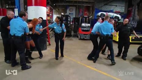 RAW Descended Into Chaos As Ronda Rousey, Becky Lynch And Charlotte Flair Brawled Backstage - In Handcuffs!