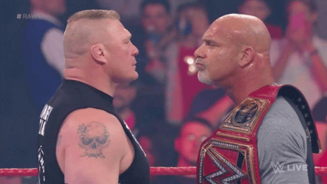 SPOILERS: See Footage Of Brock Lesnar And Goldberg's Explosive WWE RAW Face-Off