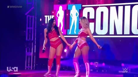The IICONICS Return On RAW And Defeat The WWE Women's Tag-Team Champions