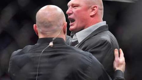 The Reason Why Vince McMahon Didn't Allow Anyone To Mention Brock Lesnar's Name On RAW