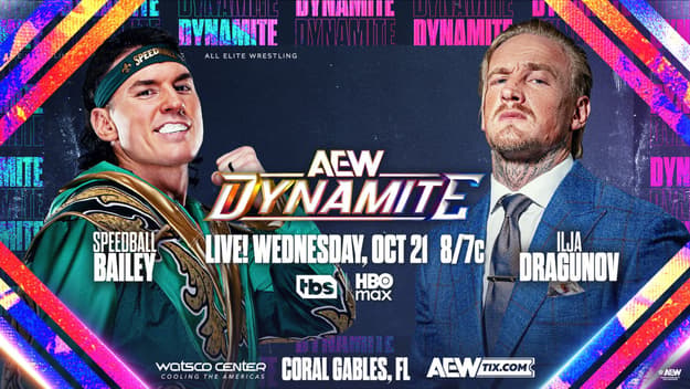 AEW DYNAMITE Results (October 21, 2026): Ilja Dragunov vs Mike Bailey, Will Ospreay & Adam Copeland Team Up