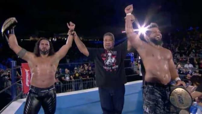 The Guerrillas Of Destiny Capture The IWGP Tag Team Titles At NEW BEGINNING USA IN ATLANTA