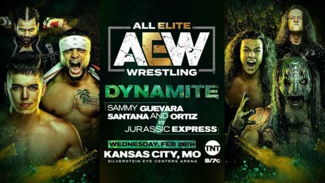 Santana, Ortiz & Sammy Guevara Vs. Jurassic Express Is Confirmed For Next Week's Episode Of AEW DYNAMITE