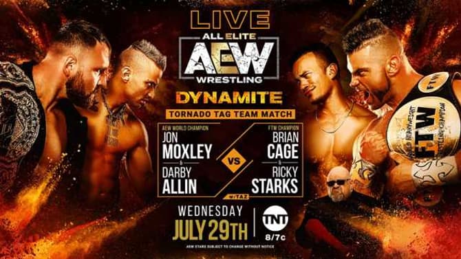 Tonight's Episode Of AEW DYNAMITE Will Feature Three Championship Matches