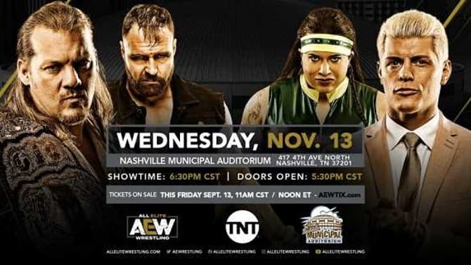 ALL ELITE WRESTLING Announces Upcoming TNT Show In Nashville, Tennessee