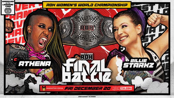 Athena Reveals That Her ROH Women's World Title Match Will Main Event FINAL BATTLE