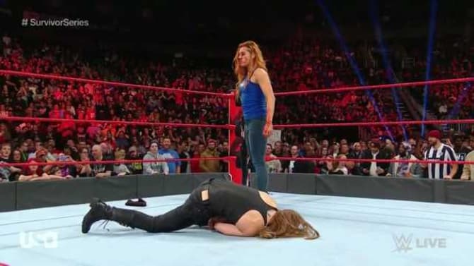 Becky Lynch Leads SMACKDOWN Women's Division Invasion Of RAW; Gets Busted Open In The Process