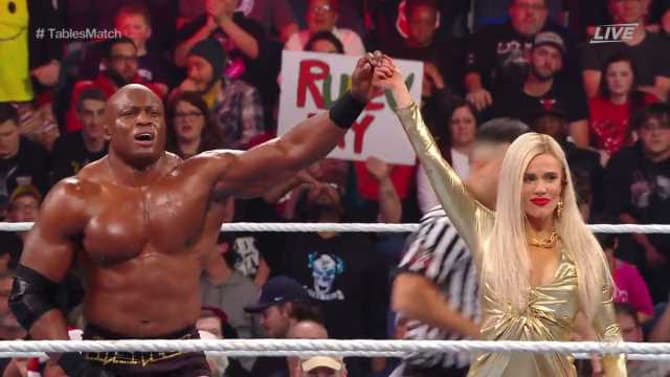 Bobby Lashley Defeats Rusev In A Tables Match At The TLC Pay-Per-View Event