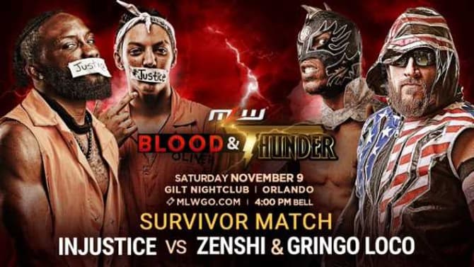 Gringo Loco & Zenshi Will Take On Injustice In A Survivor Match During MLW's BLOOD & THUNDER Tapings