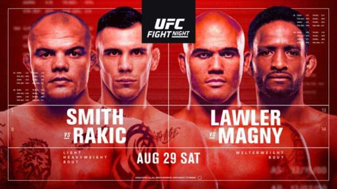 Here's The Finalized Line-Up For UFC FIGHT NIGHT: ANTHONY SMITH VS. ALEKSANDAR RAKIC