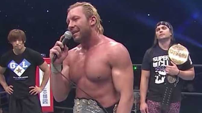 IWGP Heavyweight Champion Kenny Omega Cuts A Promo On The Crowd After The Show