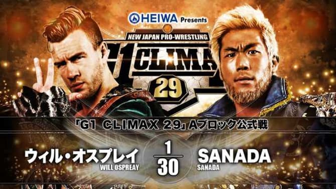 IWGP Junior Heavyweight Champion Will Ospreay Defeats Sanada on Day 3 Of The G1 CLIMAX Tournament