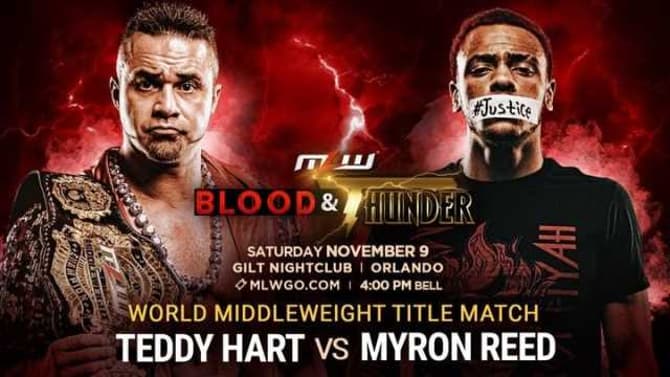 Myron Reed Will Challenge Teddy Hart For The MLW World Middleweight Title During MLW's BLOOD & THUNDER Tapings