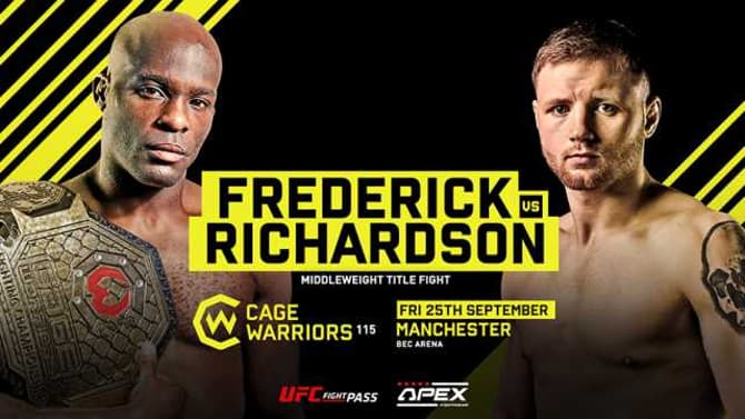 Nathias Federick Will Defend The Middleweight Title Against Jamie Richardson At CAGE WARRIORS 115