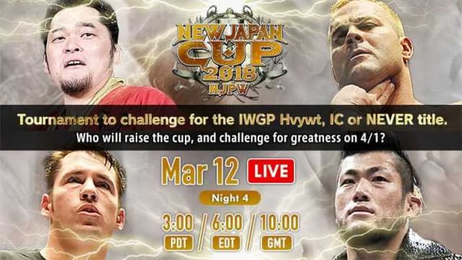 NEW JAPAN PRO-WRESTLING NEW JAPAN CUP RESULTS (Night 4)