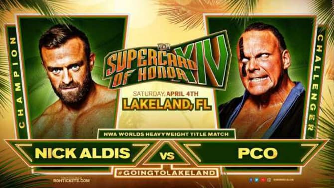 Nick Aldis Vs. PCO At ROH'S SUPERCARD OF HONOR Is Now For The NWA Worlds Heavyweight Championship