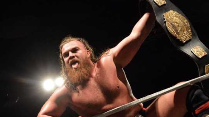 The Ring Ropes Collaspe In An Incident Involving United Kingdom Wrestler Joe Coffey