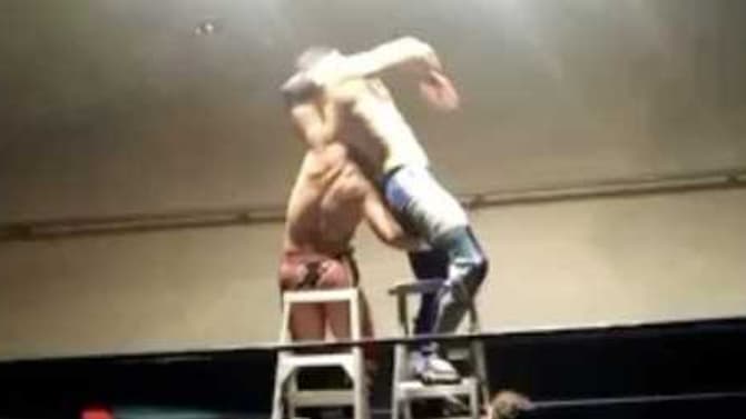 VIDEO: Aussie Indie Wrestler Absorbs A Ridiculously Dangerous Burning Hammer Off A Ladder