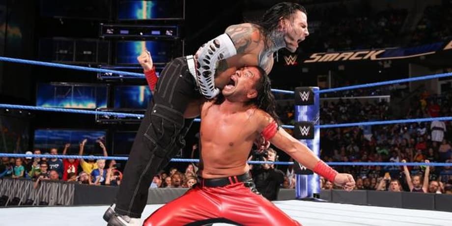Shinsuke Nakamura Ended His Match With Jeff Hardy With A Patented Low Blow