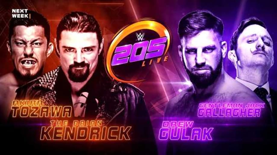 205 LIVE SPOILERS For November 14, 2018: Gulak And Gallagher Vs Kendrick And Tozawa, Alexander Vs Rush & More