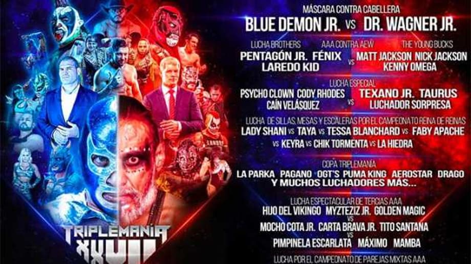AAA LUCHA LIBRE Reveals The Full Line-Up Of TRIPLEMANIA XXVII