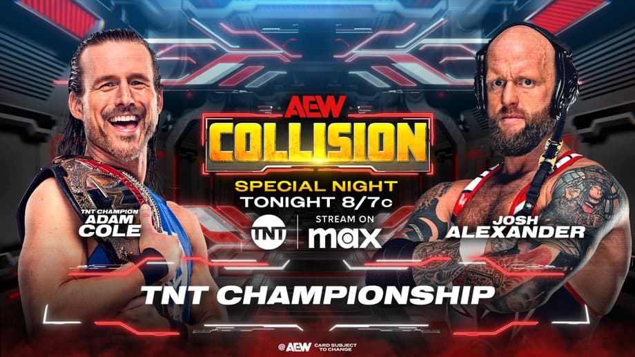 Adam Cole Will Defend The TNT Championship On Tonight's Special AEW COLLISION