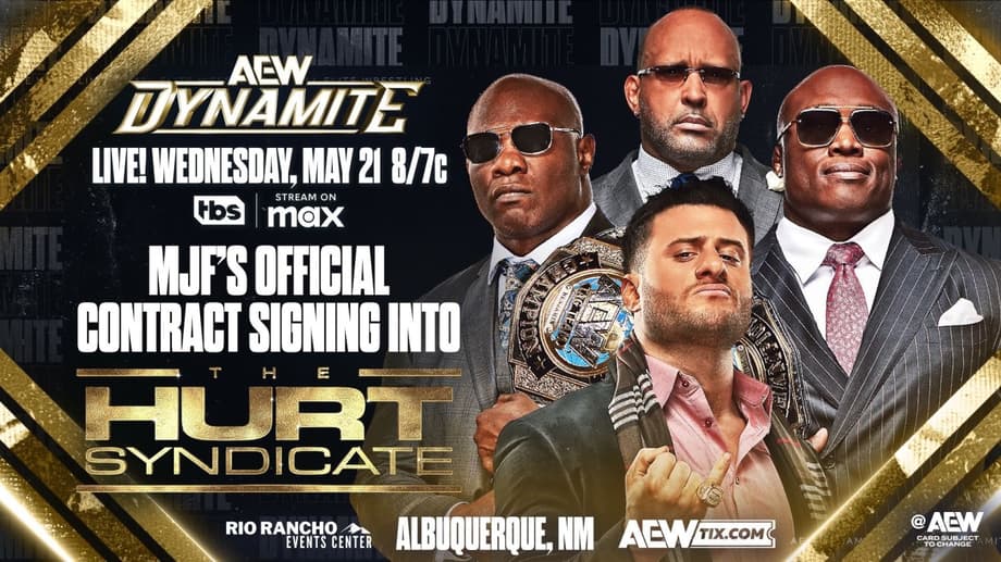 AEW Dynamite Results: May 21, 2025 - MJF Signs Hurt Syndicate Contract & More