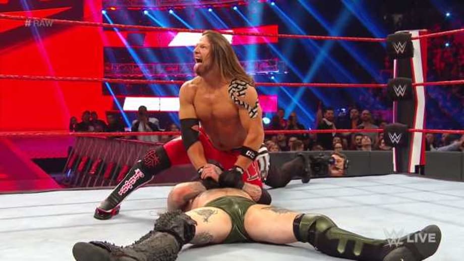 AJ Styles Defeats Aleister Black On RAW After First Forcing Him To Face Gallows & Anderson
