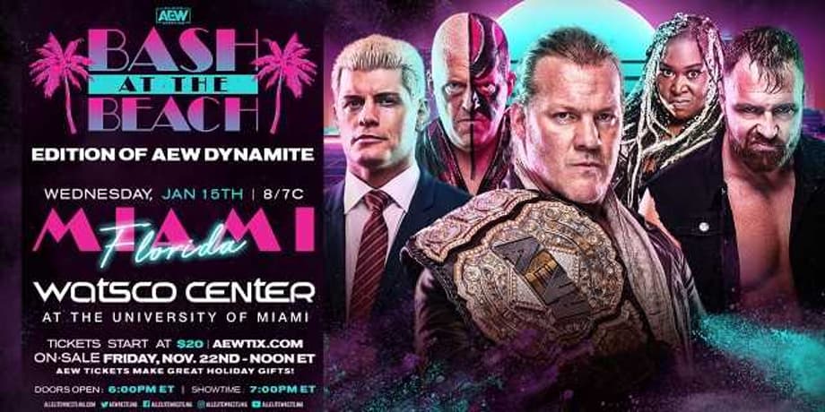 ALL ELITE WRESTLING Announces Nine-Day BASH AT THE BEACH Fan Extravaganza