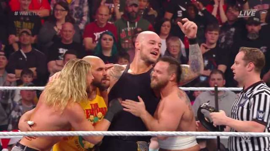Baron Corbin Defeats Roman Reigns At TLC... With Help From Dolph Ziggler And The Revival
