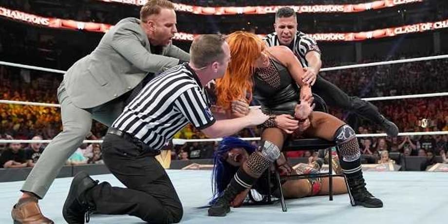 Becky Lynch Fined $10,0000 For Hitting The Referee With A Chair During CLASH OF CHAMPIONS