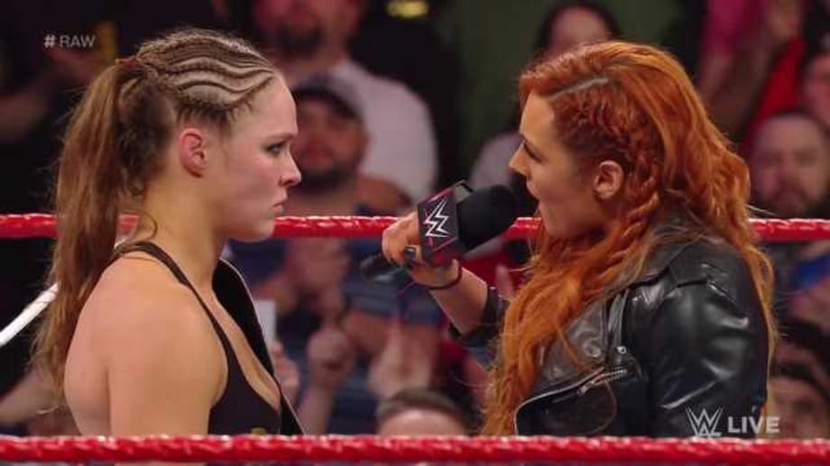 Becky Lynch Shows Up On RAW To Confront Her WRESTLEMANIA Opponent, Ronda Rousey
