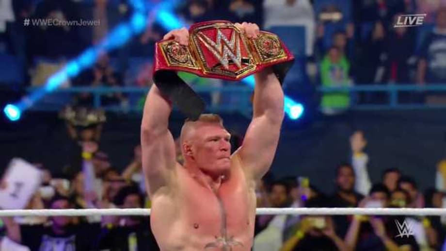 Brock Lesnar Defeats Braun Strowman To Become The New Universal Champion At CROWN JEWEL