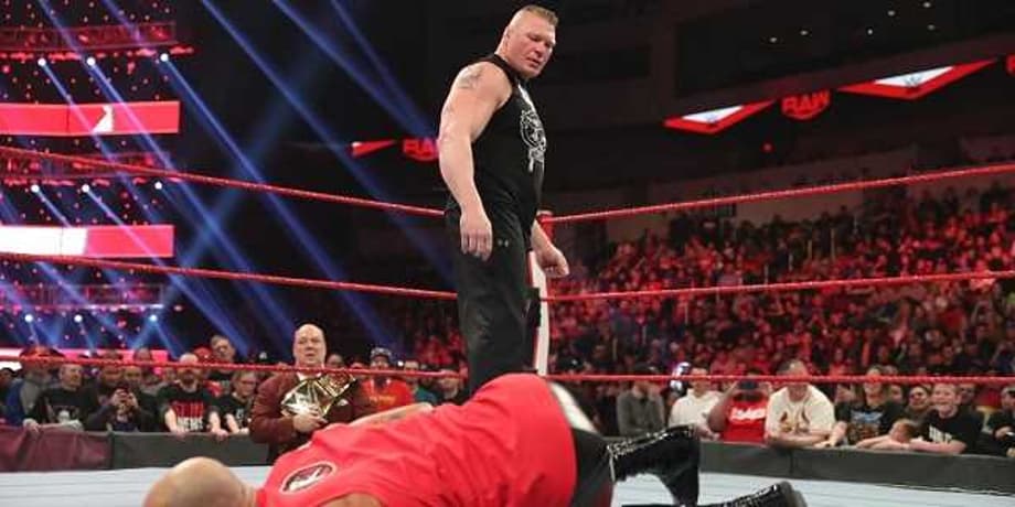 Brock Lesnar Stood Tall Over Ricochet During RAW After Dealing A Vicious Low Blow