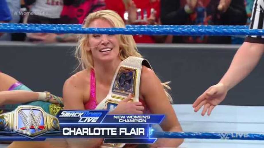 Charlotte Flair Defeats Asuka To Become The New SMACKDOWN LIVE Women's Champion