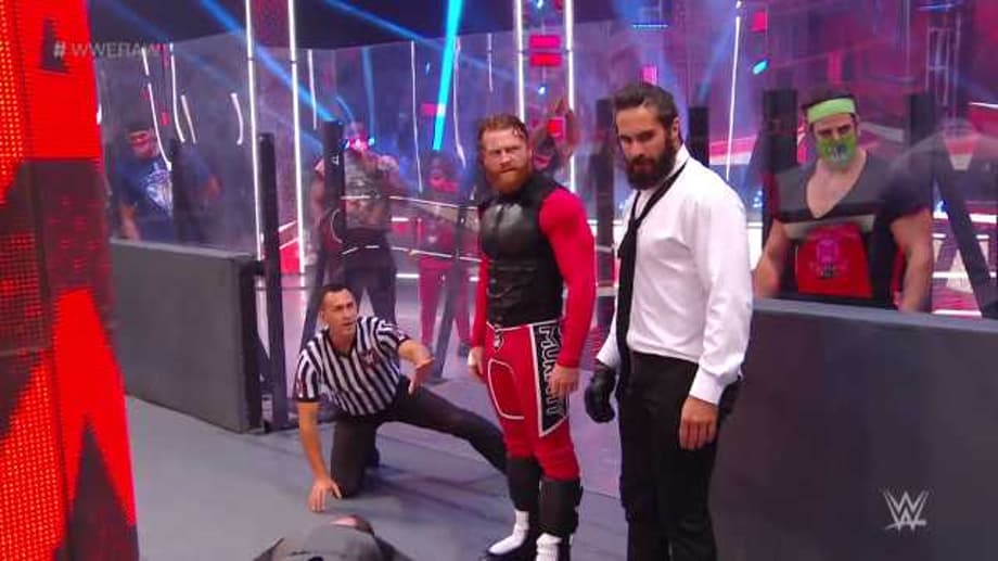 Dominik Mysterio Attacks Seth Rollins On RAW As Aleister Black Gets The Eye-In-Steps Treatment