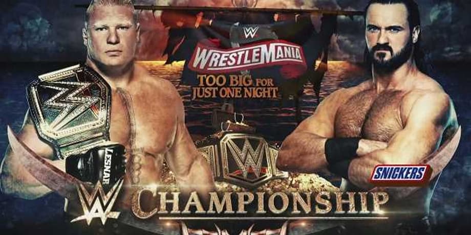 Drew McIntyre Defeats Brock Lesnar For The WWE Championship At WRESTLEMANIA After Three Claymore Kicks