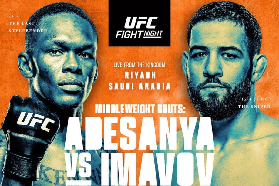 Former UFC Middleweight Champion Israel Adesanya Will Headline UFC SAUDI ARABIA