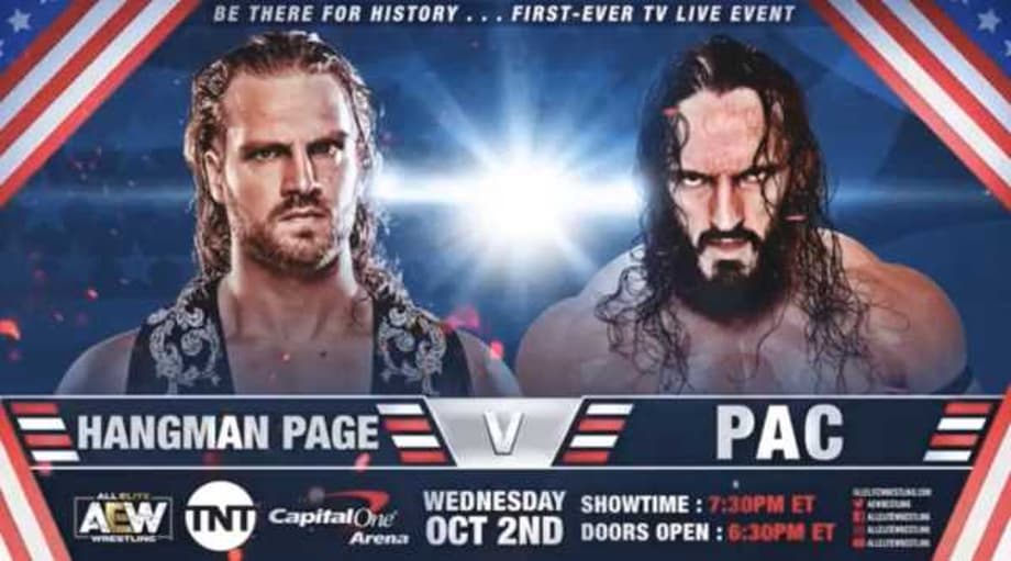 &quot;Hangman&quot; Adam Page Will Face PAC During Next Week's ALL ELITE WRESTLING TNT Debut