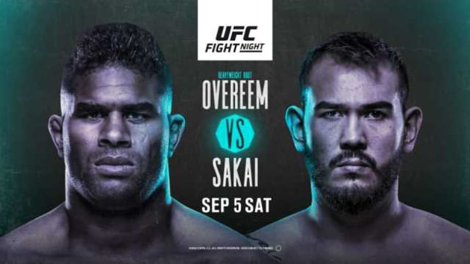 Here's The Finalized Line-Up For UFC ON ESPN+ 34 With Alistair Overeem Vs. Augusto Sakai As The Main Event