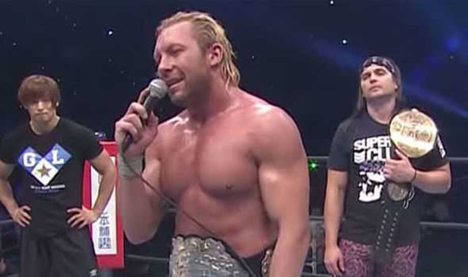 IWGP Heavyweight Champion Kenny Omega Cuts A Promo On The Crowd After The Show