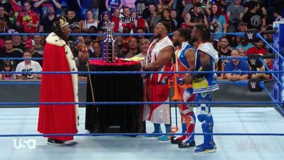 King Booker Returns To SMACKDOWN LIVE And Knights The New Day In A Hilarious Segment