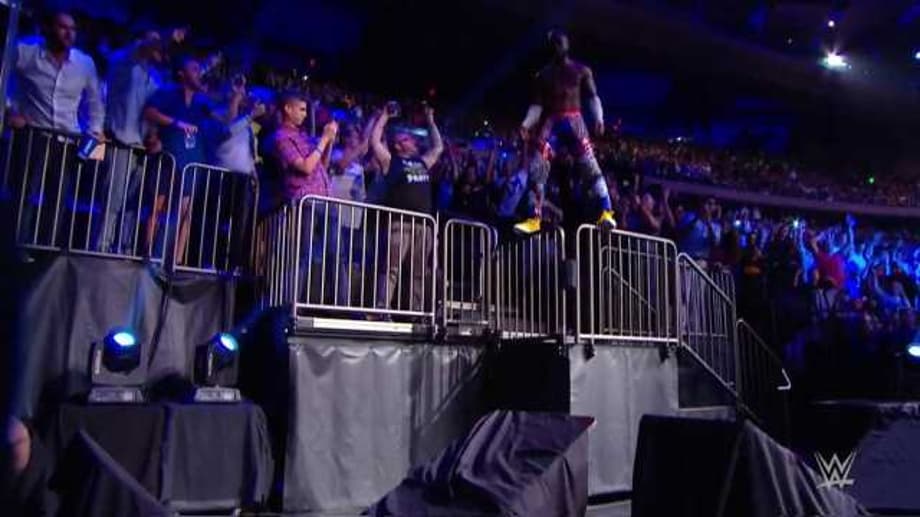 Kofi Kingston Repeated History By Putting Randy Orton Through A Table On SMACKDOWN LIVE