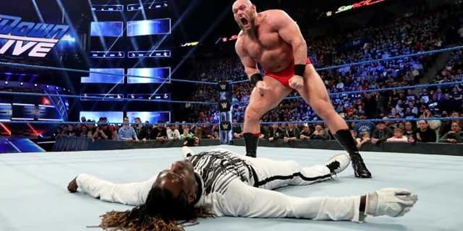 Lars Sullivan Is Officially Part Of The SMACKDOWN LIVE Roster And Destroys R-Truth To Make A Statement
